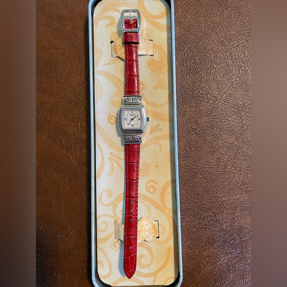 Brighton watch with reversible band  (Red and Black)